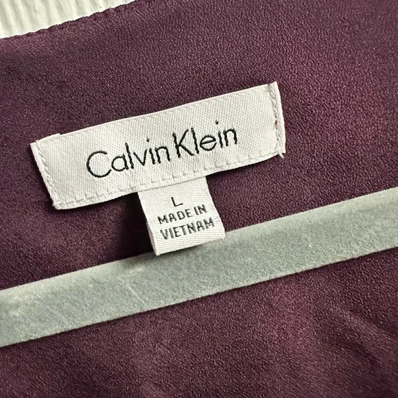 Calvin Klein V-Neck Blouse, Large - Picture 3 of 6